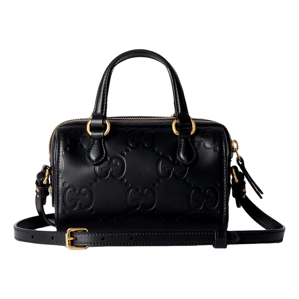 Gucci Gilbert GG Leather Super Mini Boston Bag Crossbody in